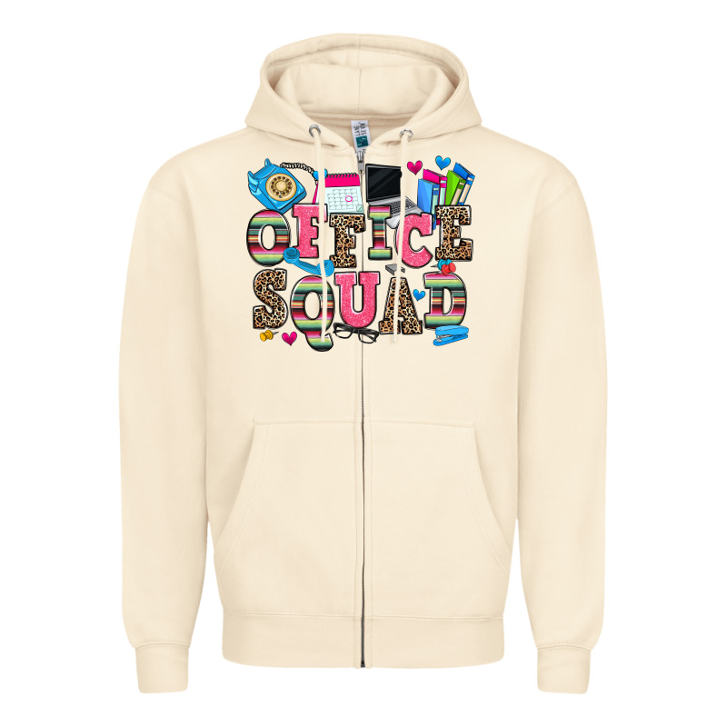 Office Squad Zipper Hoodie by Zillion Design Studio | Teevron