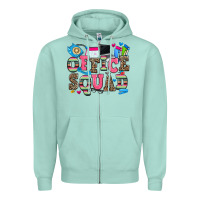 Seafoam office squad Zipper Hoodie - Zillion Design Studio