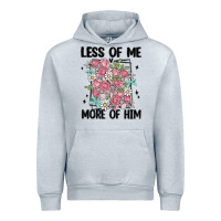 Heather Grey less of me more of him Urban Hoodie - MaliasSmallBusiness