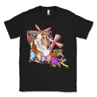 Black Louisiana Map Easter Bunny And Cross Classic Tee - RanaPortraitStore