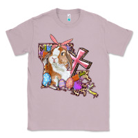 Lilac Louisiana Map Easter Bunny And Cross Classic Tee - RanaPortraitStore