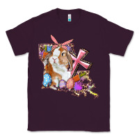 Plum Louisiana Map Easter Bunny And Cross Classic Tee - RanaPortraitStore