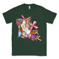 Sports Green Louisiana Map Easter Bunny And Cross Classic Tee - RanaPortraitStore