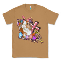 Toasted Coconut Louisiana Map Easter Bunny And Cross Classic Tee - RanaPortraitStore