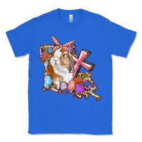 True Royal Louisiana Map Easter Bunny And Cross Classic Tee - RanaPortraitStore