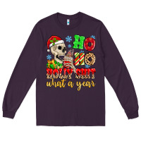 Plum ho ho holy shit what a year Long Sleeve Tee - MaliasSmallBusiness