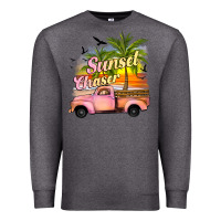 Charcoal Heather sunset chaser Premium Sweatshirt - JahusDesignShop