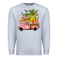 Heather Grey sunset chaser Premium Sweatshirt - JahusDesignShop