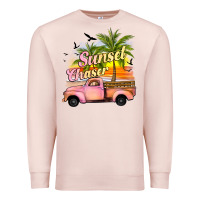 Pale Pink sunset chaser Premium Sweatshirt - JahusDesignShop