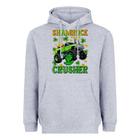 Heather Grey st patricks shamrock crusher Heavyweight Hoodie - Neo Western