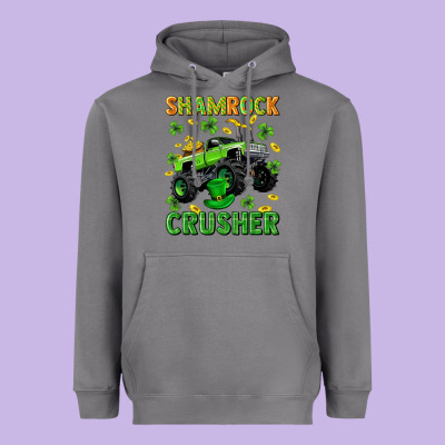 St Patricks Shamrock Crusher Heavyweight Hoodie Designed By Neo Western