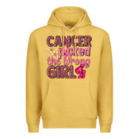 Antique Gold cancer picked the wrong girl Premium Hoodie - NancyCooperArtShop