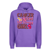 Purple cancer picked the wrong girl Premium Hoodie - NancyCooperArtShop