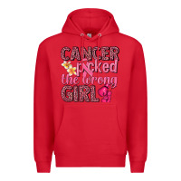Red cancer picked the wrong girl Premium Hoodie - NancyCooperArtShop
