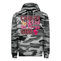 Slate Camo cancer picked the wrong girl Premium Hoodie - NancyCooperArtShop