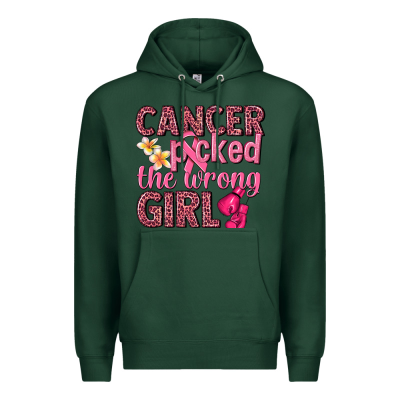 Cancer Picked The Wrong Girl Premium Hoodie by NancyCooperArtShop | Teevron