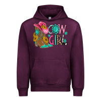 Mauve Wine cow girl western boots Urban Hoodie - MaliasSmallBusiness