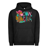 Pigment Black cow girl western boots Urban Hoodie - MaliasSmallBusiness