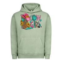 Pigment Oil Green cow girl western boots Urban Hoodie - MaliasSmallBusiness