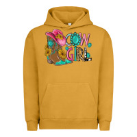 Pigment Peanut Butter cow girl western boots Urban Hoodie - MaliasSmallBusiness