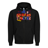 Black all american teacher Zipper Hoodie - texasbilliewilder