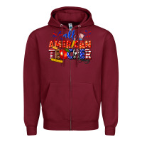 Burgundy all american teacher Zipper Hoodie - texasbilliewilder