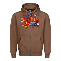 Chestnut all american teacher Zipper Hoodie - texasbilliewilder