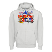Dove Grey all american teacher Zipper Hoodie - texasbilliewilder