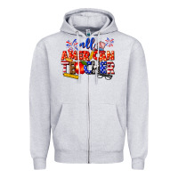 Heather Grey all american teacher Zipper Hoodie - texasbilliewilder