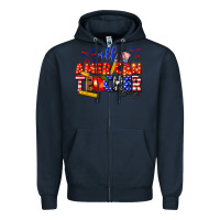 Navy all american teacher Zipper Hoodie - texasbilliewilder