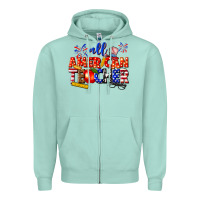 Seafoam all american teacher Zipper Hoodie - texasbilliewilder