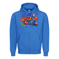 True Royal all american teacher Zipper Hoodie - texasbilliewilder
