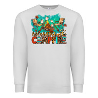 Dove Grey life is better by the campfire Premium Sweatshirt - AdoDesignShop