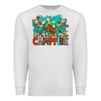 Oatmeal Heather life is better by the campfire Premium Sweatshirt - AdoDesignShop