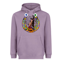 Lavender Halloween Horseshoe Heavyweight Hoodie - CowhideDigitalArt