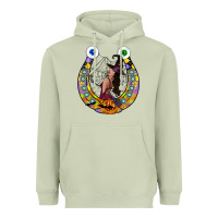 Matcha Halloween Horseshoe Heavyweight Hoodie - CowhideDigitalArt