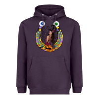 Plum Halloween Horseshoe Heavyweight Hoodie - CowhideDigitalArt