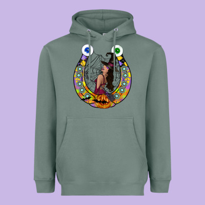 Halloween Horseshoe Heavyweight Hoodie Designed By Cowhidedigitalart