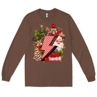 Chestnut christmas season lightning bolt Long Sleeve Tee - MaliasSmallBusiness