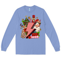 Colony Blue christmas season lightning bolt Long Sleeve Tee - MaliasSmallBusiness
