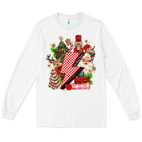 White christmas season lightning bolt Long Sleeve Tee - MaliasSmallBusiness