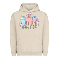 Pigment French Oak happy easter teeth Urban Hoodie - MaliasSmallBusiness