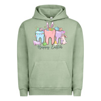 Pigment Oil Green happy easter teeth Urban Hoodie - MaliasSmallBusiness