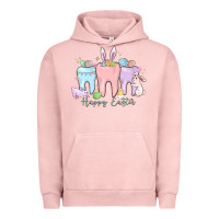 Pigment Salmon happy easter teeth Urban Hoodie - MaliasSmallBusiness