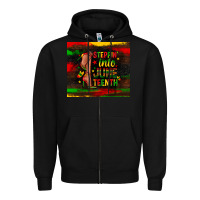 Black steppin into juneteenth Zipper Hoodie - Zillion Design Studio