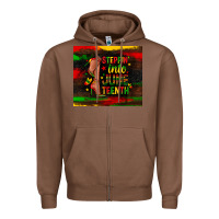 Chestnut steppin into juneteenth Zipper Hoodie - Zillion Design Studio