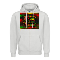 Dove Grey steppin into juneteenth Zipper Hoodie - Zillion Design Studio