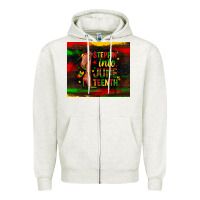 Oatmeal Heather steppin into juneteenth Zipper Hoodie - Zillion Design Studio