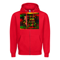 Red steppin into juneteenth Zipper Hoodie - Zillion Design Studio