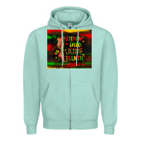 Seafoam steppin into juneteenth Zipper Hoodie - Zillion Design Studio